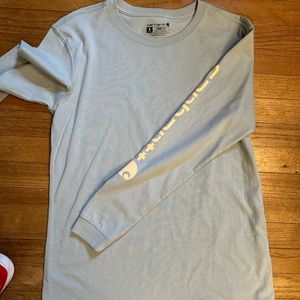 Women’s blue long sleeve carhartt shirt NEVER WORN